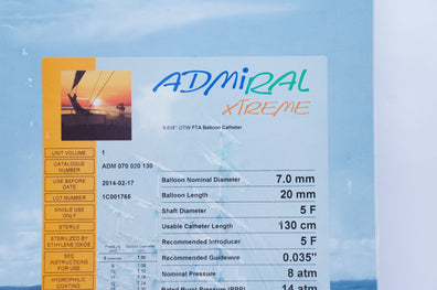 Invatec ADM-070-020-130 ADMIRAL XTREME PTA Balloon Cath. 7.0mm x 20mm x 130cm(x)
